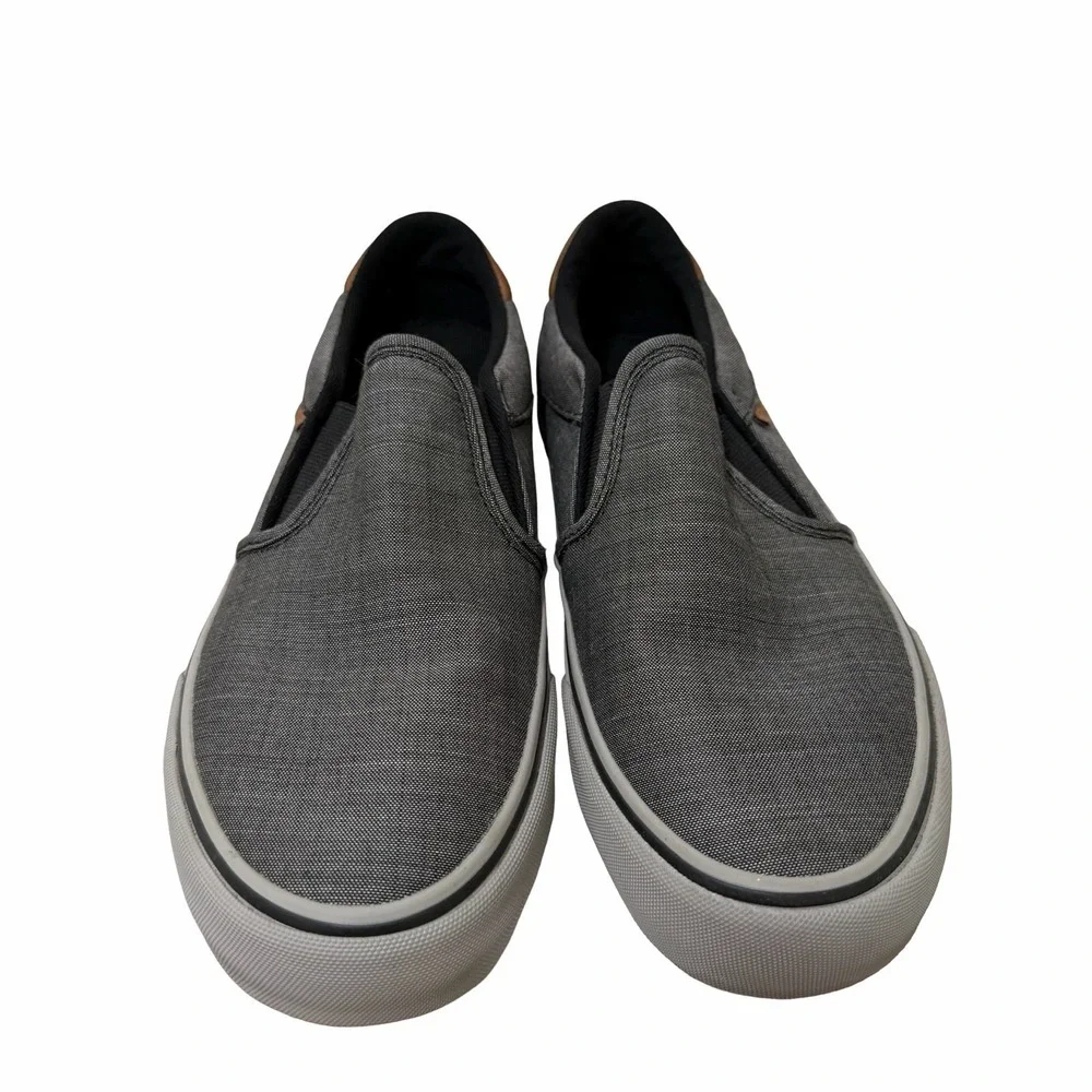VANS Asher Deluxe Slip On Sneaker Mens US 7.5 EU 40 Gray Skateboard Skater Shoes